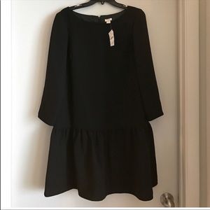 J Crew Black Peplum Dress